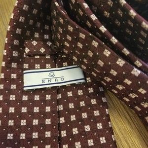 Burgundy Woven Enro Silk Tie